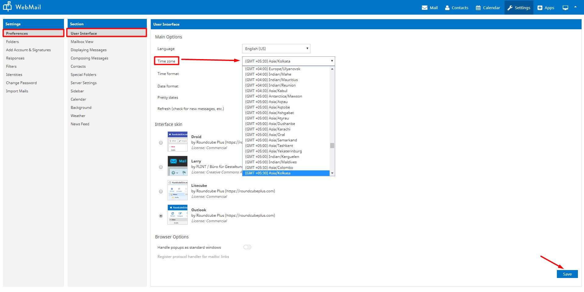 How to set/change your Timezone – Email Help Center