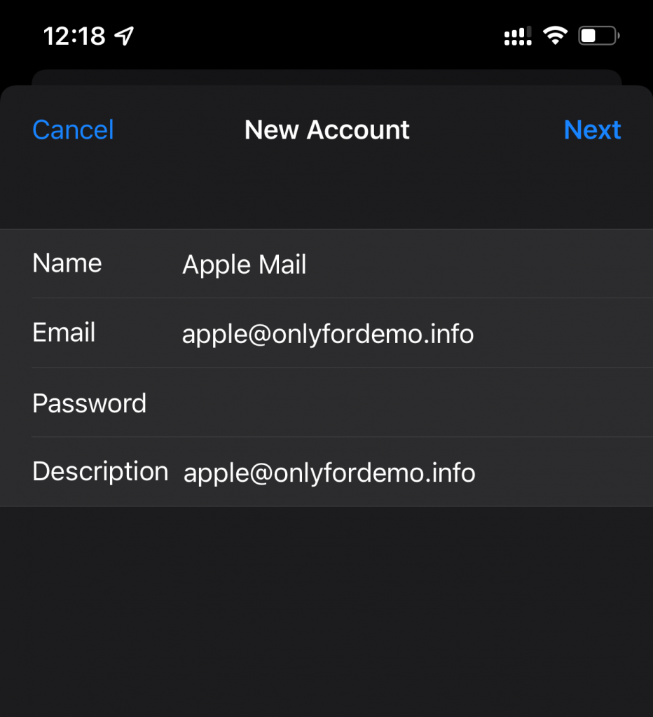 Email account configuration on Apple iPhone Email Help Center