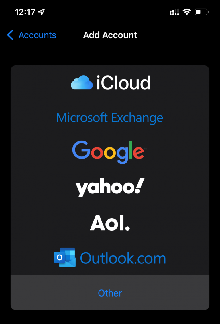 Email account configuration on Apple iPhone Email Help Center